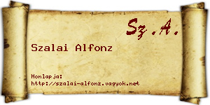 Szalai Alfonz névjegykártya