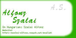 alfonz szalai business card